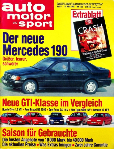 Deckblatt Auto Motor und Sport (06/1992)